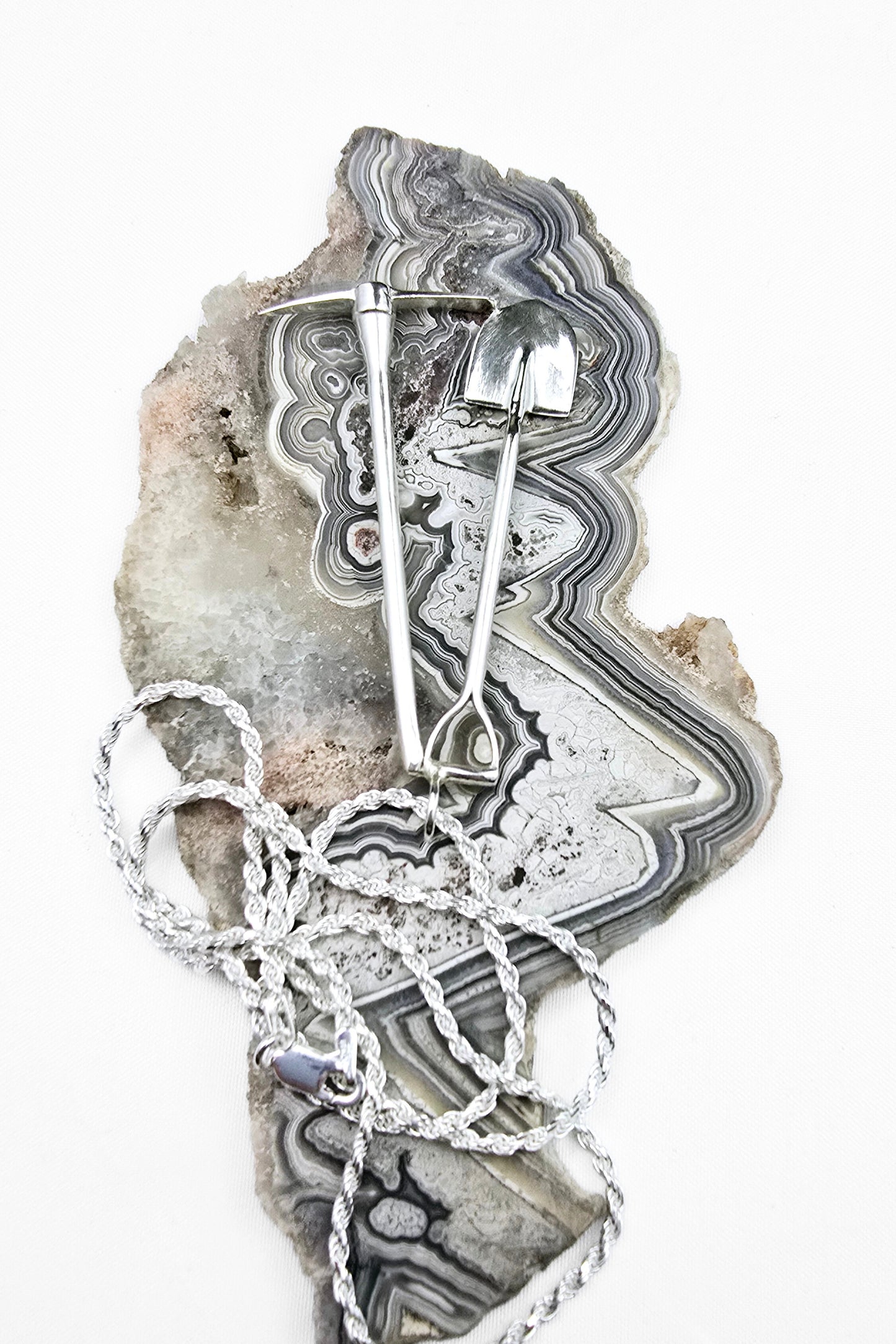 Sterling Silver Pick & Shovel Pendant