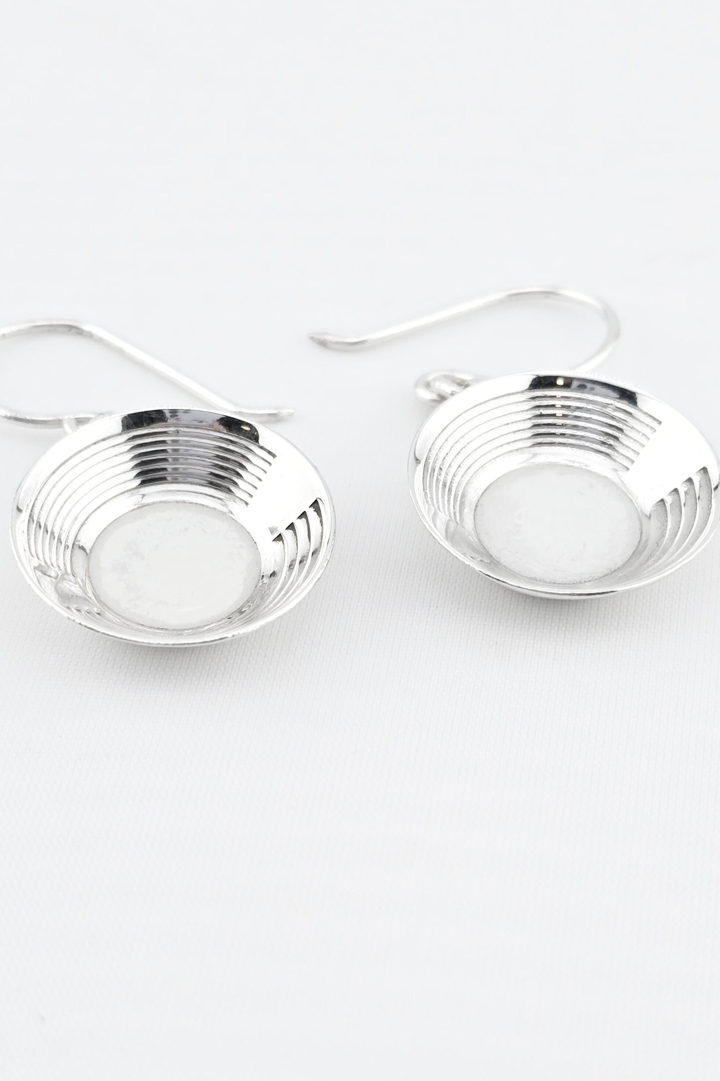 Sterling Silver Gold Pan Earrings
