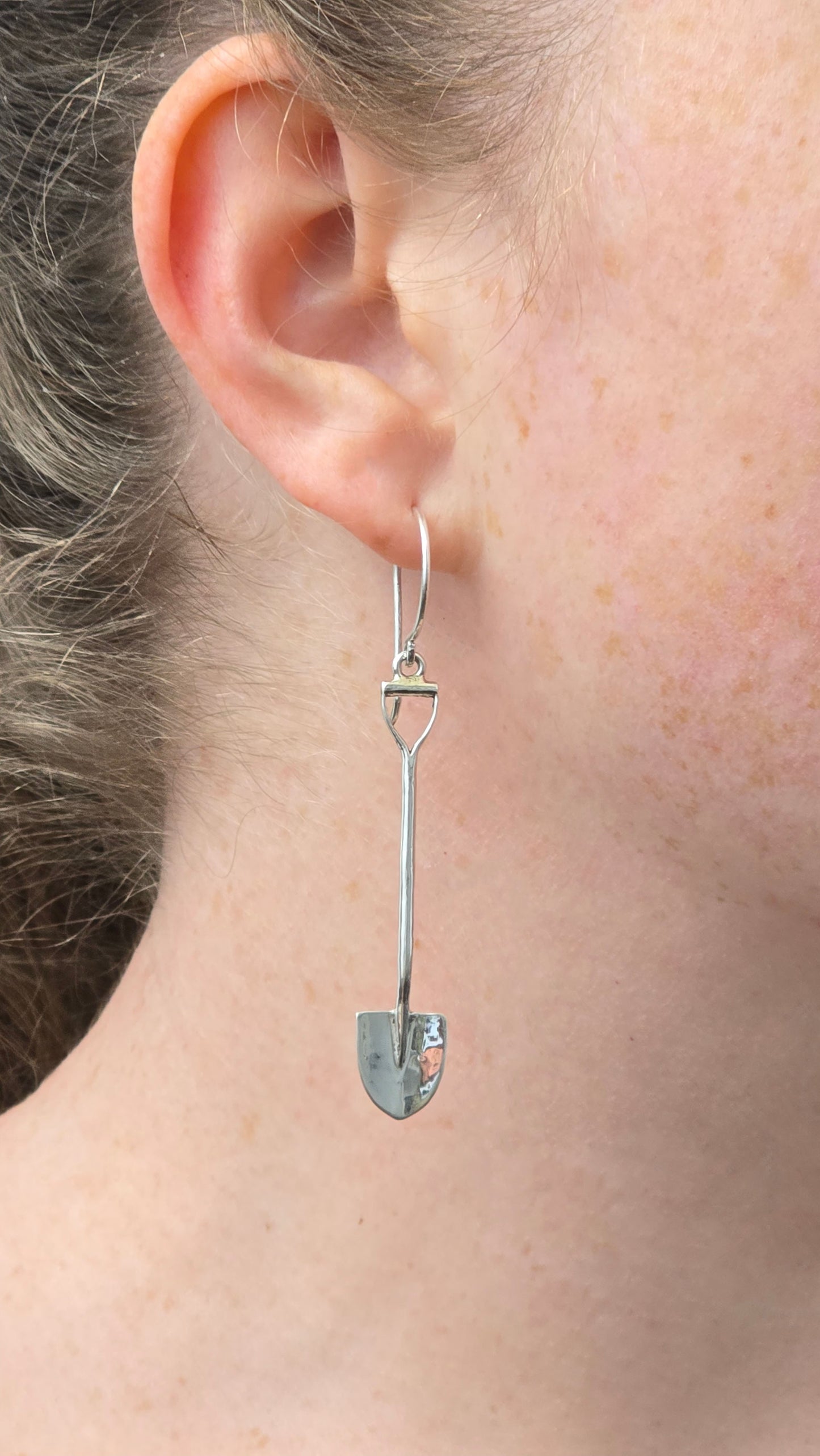 Sterling Silver Pick & Shovel Earrings