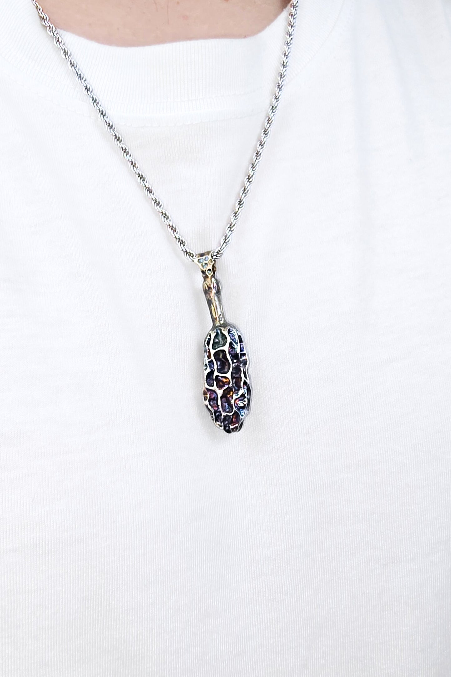 Sterling Silver PNW Morel Pendant
