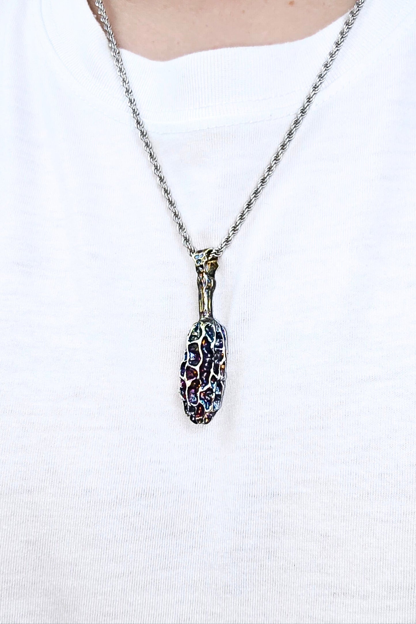 Sterling Silver PNW Morel Pendant