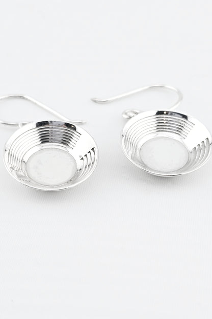 Sterling Silver Gold Pan Earrings