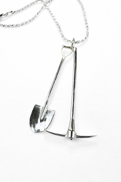 Sterling Silver Pick & Shovel Pendant