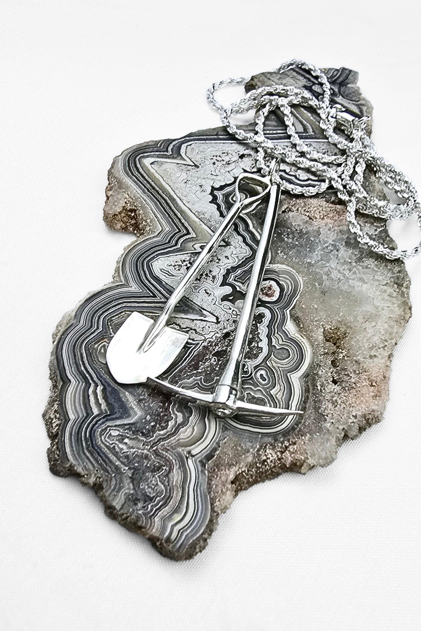 Sterling Silver Pick & Shovel Pendant